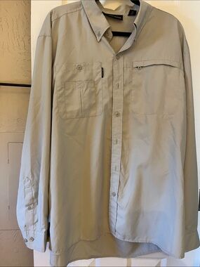 Dri-Duck Light Beige Button-Down Shirt
Mens XL